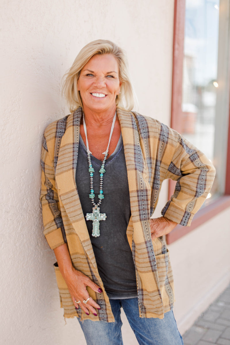 Plaid Shrug