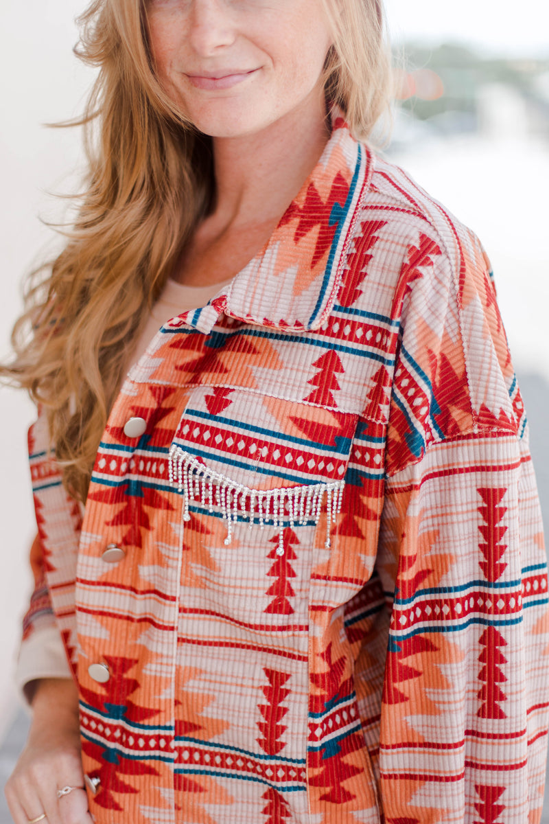 Corduroy Print Jacket